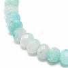 Natural Amazonite Rondelle Beaded Stretch Bracelets for Women BJEW-JB08956-03-5
