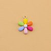 Opaque Resin Pendants HUDU-PW0001-015B-1