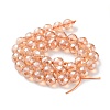 Electroplated Synthetic Quartz Crystal Beads Strands G-Z038-A02-03PL-1-3