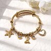 304 Stainless Steel Charm Bangles for Women BJEW-Z141-01G-1