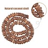 HOBBIESAY 6 Strands 2 Style Natural Coconut Shell Rondelle Bead Strands COCB-HY0001-01-3