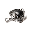 Natural Obsidian Heart Pendants KK-K331-01AS-05-4
