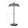 Rotatable Iron Necklaces Display Stands with Hexagon Base PW-WG11652-02-1