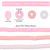 3 Strands 3 Colors Flat Round Handmade Polymer Clay Beads CLAY-SC0001-68B-01-2