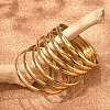 Fashion 201 Stainless Steel Bangle Sets BJEW-L664-024B-G-1-1