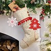 Christmas Theme Wooden Pendants Decorations DIY-TA0001-38-4