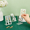 6Pcs Organic Glass Slant Back Jewelry Displays ODIS-CP0001-06-3