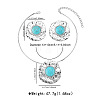 Alloy & Synthetic Turquoise Pendant Necklaces & Stud Earrings Sets for Women FS-WG8DBDF-01-1