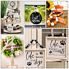 160Pcs 11 Styles Printed Cat & Dog Wood Beads WOOD-TA0001-74-9
