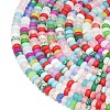 Synthetic ShouShan Stone & Synthetic Malachite & Natural Green Spot Jasper & White Jade Beads Strands G-P575-A30-4x2mm-02-3