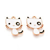 Alloy and Enamel Pendants ENAM-T021-35B-G-1