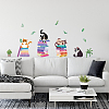 Translucent PVC Self Adhesive Wall Stickers STIC-WH0015-083-4