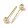 Brass Studs Earrings Finding KK-K383-04A-G-2