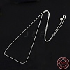 Rhodium Plated Sterling Silver Necklaces X-STER-M034-32B-2