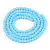 Opaque Solid Color Imitation Jade Glass Beads Strands EGLA-A039-P2mm-D12-3