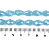 Opaque Solid Color Electroplate Glass Beads Strands LS-EGLA-N013-J6mm-B05-4