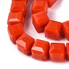 Opaque Glass Beads Strands GLAA-R041-8x8mm-C04-3