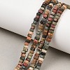 Natural Polychrome Jasper/Picasso Stone/Picasso Jasper Beads Strands G-G345-C24-2x4mm-1