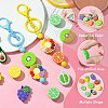 18Pcs 9 Styles Fruit Theme Food Grade Silicone Focal Beads SIL-CJ0002-18-3