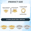 200Pcs 2 Colors Iron Grommet Eyelet Findings IFIN-GF0001-59D-2