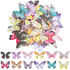 60Pcs 12 Styles 3D Gauze Butterfly Ornament Accessories FIND-SP0020-64C-1