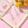 Natural Quartz Crystal Nuggets Dangle Earrings EJEW-TA00263-2