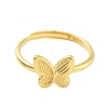 Butterfly Brass Adjustable Rings for Women RJEW-L120-015G-1