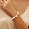 Adjustable Natural Shell Pearl Beaded Bracelets BJEW-L692-008G-3