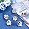 Gorgecraft 10Pcs 1-Hole Alloy Rhinestone Shank Buttons BUTT-GF0003-72P-4