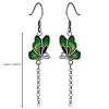 Alloy Enamel Butterfly Dangle Earrings for Women WG8FBC4-01-4