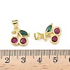 Brass Micro Pave Cubic Zirconia Pendants KK-L243-01G-02-3