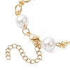 Round Shell Pearl Link Chain Bracelets BJEW-JB12873-4
