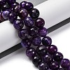 Natural Dragon Veins Agate(Dyed & Heated) Beads Strands G-K390-A14-01-2