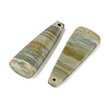 Natural Indian Green Line Jasper Pendants G-Z151-02A-2