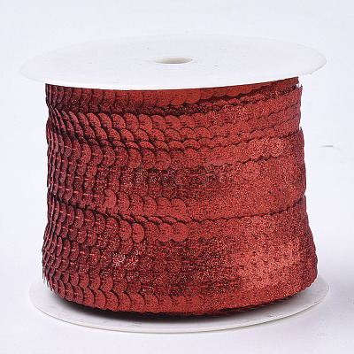 Ornament Accessories Plastic Paillette Bead Strands PVC-T006-02F-1