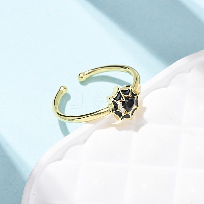 Brass Micro Pave Cubic Zirconia Cuff Open Rings RJEW-Z126-01G-1