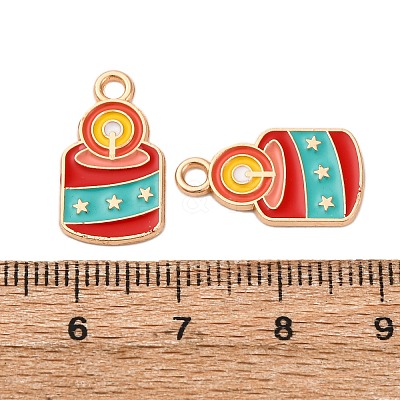 Christmas Alloy Enamel Pendants ENAM-K080-01D-G-1