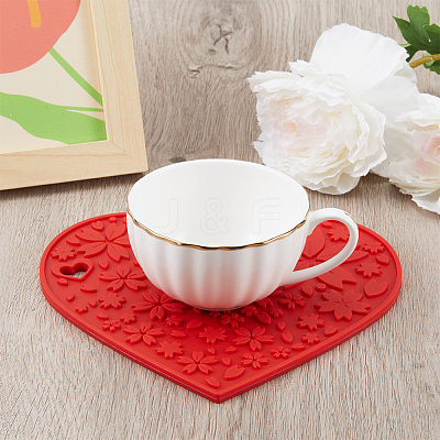 2Pcs Silicone Hot Mats for Hot Dishes AJEW-GF0008-30-1
