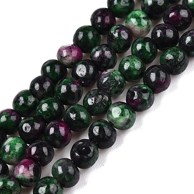 Dyed Natural White Jade Beads Strands G-T140-4mm-B10-1