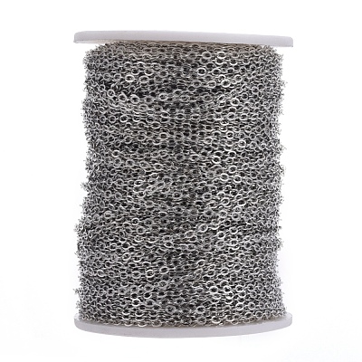 Brass Flat Oval Cable Chains CHC025Y-NFK-1