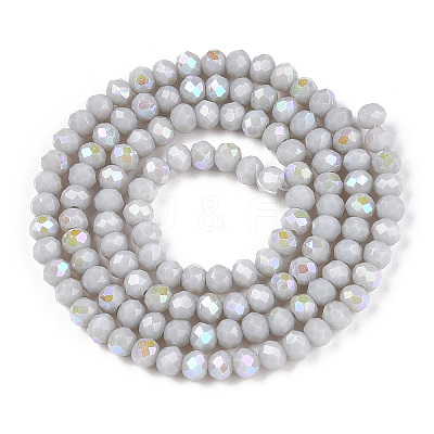 Electroplate Opaque Solid Color Glass Beads Strands LS-EGLA-A034-P3mm-L23-1