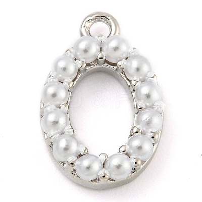 Plastic Imitation Pearl Pendants KK-P230-17P-O-1