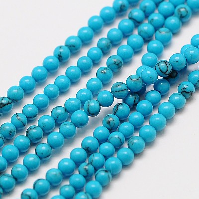 Synthetic Chinese Turquoise Bead Strands G-A130-2mm-L06-1
