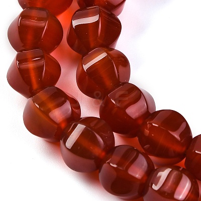 Dyed & Heated Natural Carnelian Beads Strands G-G177-I01-01-1