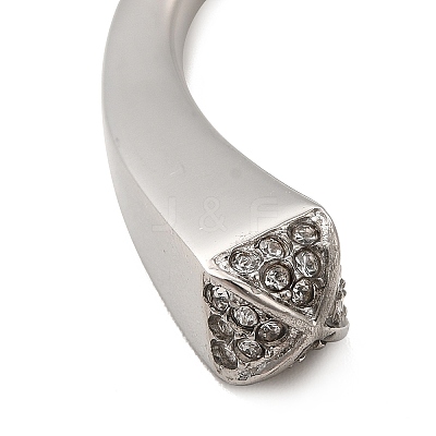 Crystal Rhinestone Simple Thin Open Cuff Bangle LS-BJEW-F443-01P-1
