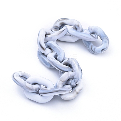 Transparent Acrylic Handmade Cable Chain AJEW-JB00542-03-1