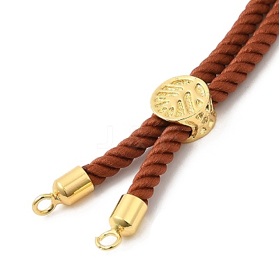 Twisted Nylon Cord Silder Bracelets DIY-B066-03G-1