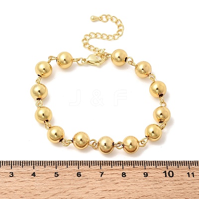 Brass Round Link Chains Bracelets for Women BJEW-H639-12G-1