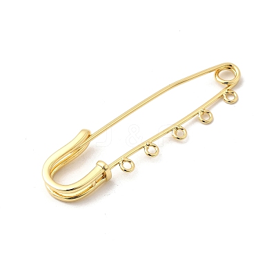 Brass Brooch Findings KK-I364-37G-1