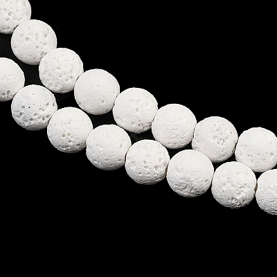 Synthetic Lava Rock Beads Strands G-S397-D02-10mm-1